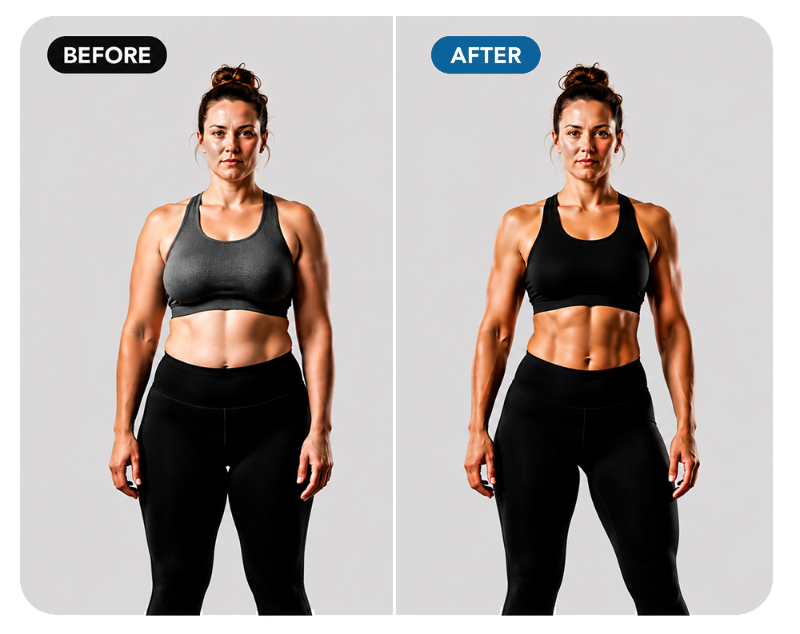 Member before and after a physician-guided wellness program