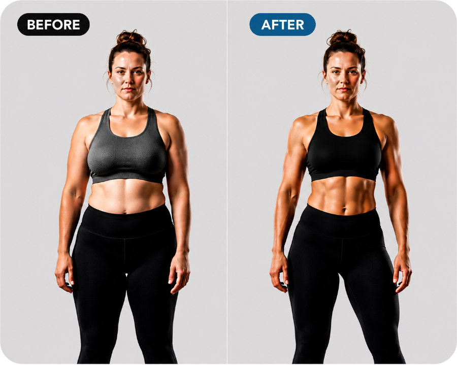 Member before and after a physician-guided wellness program