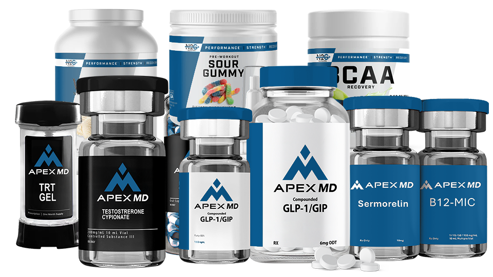 Apex MD prescription and supplement products